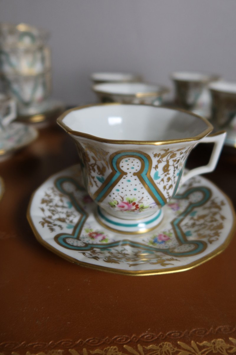 Porcelain Tea, Coffee And Cake Service From Lauret In Paris-photo-3