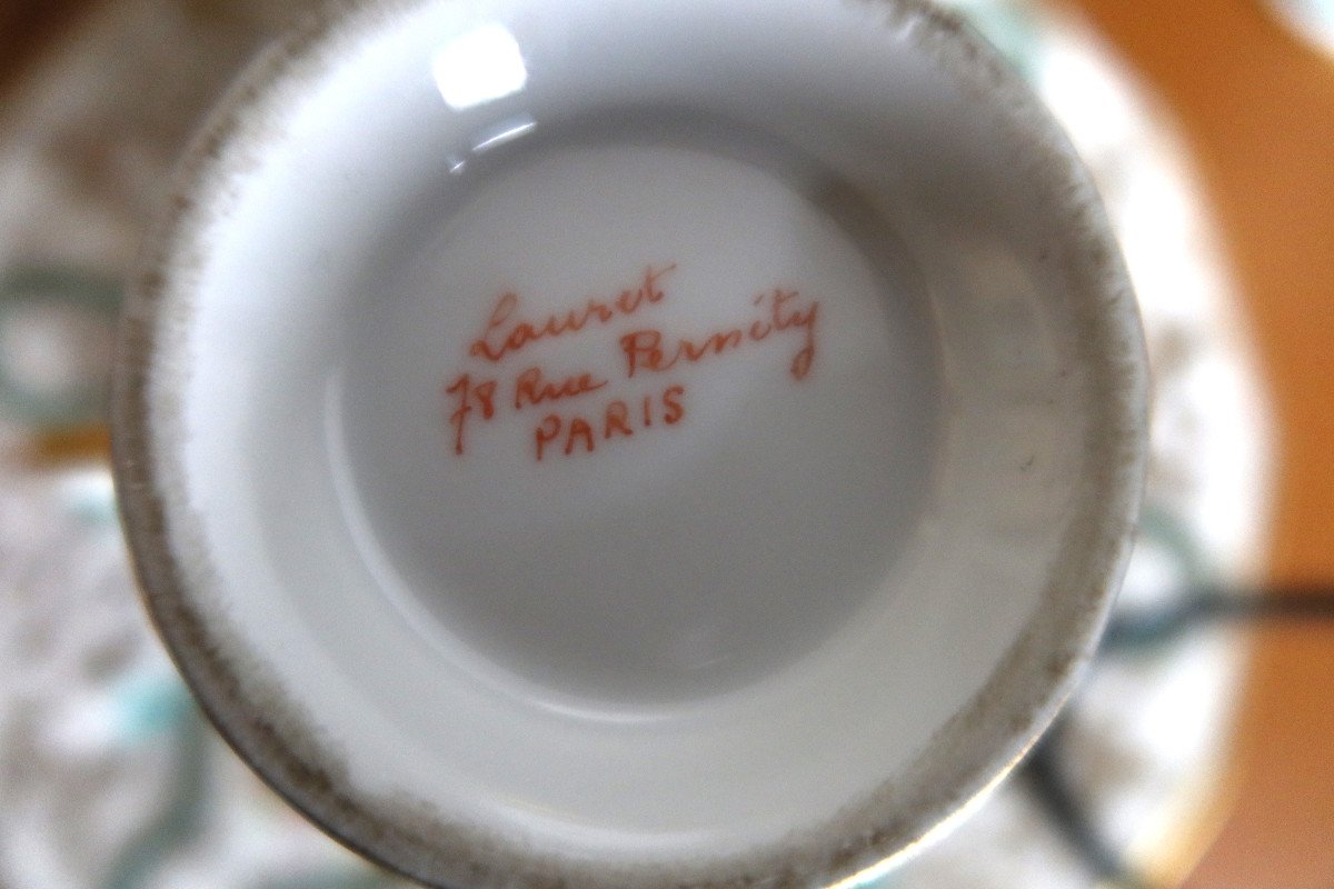 Porcelain Tea, Coffee And Cake Service From Lauret In Paris-photo-4