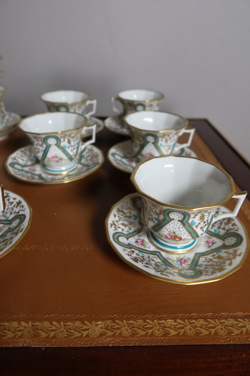 Porcelain Tea, Coffee And Cake Service From Lauret In Paris-photo-5