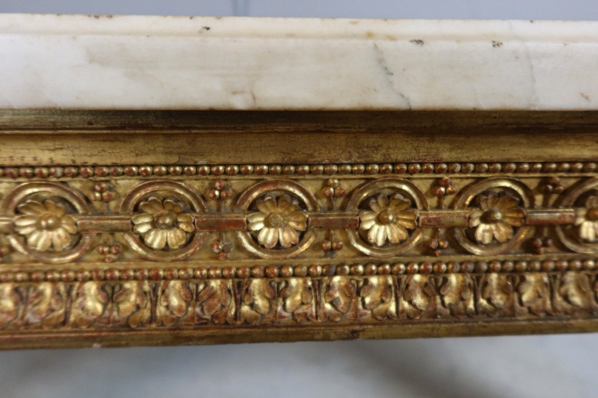 Louis XVI Style Gilded Wood Console-photo-2