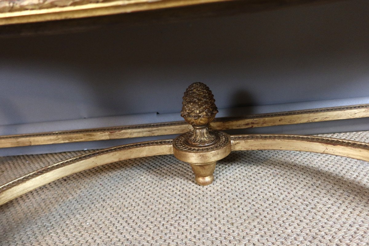 Louis XVI Style Gilded Wood Console-photo-4