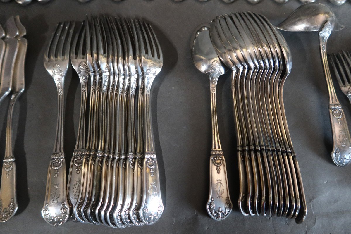 118 Piece Silver Metal Cutlery Set-photo-4