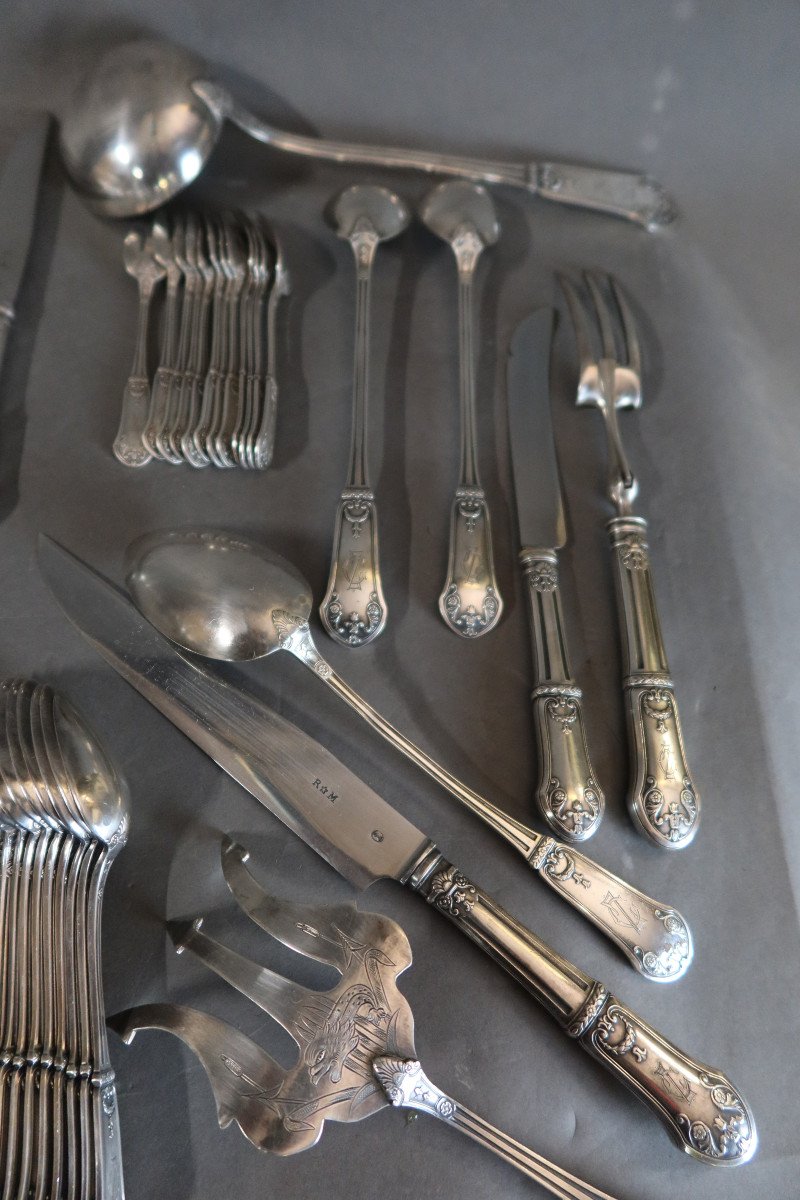 118 Piece Silver Metal Cutlery Set-photo-2