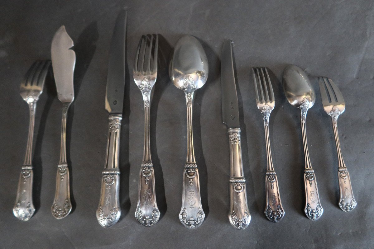 118 Piece Silver Metal Cutlery Set-photo-4