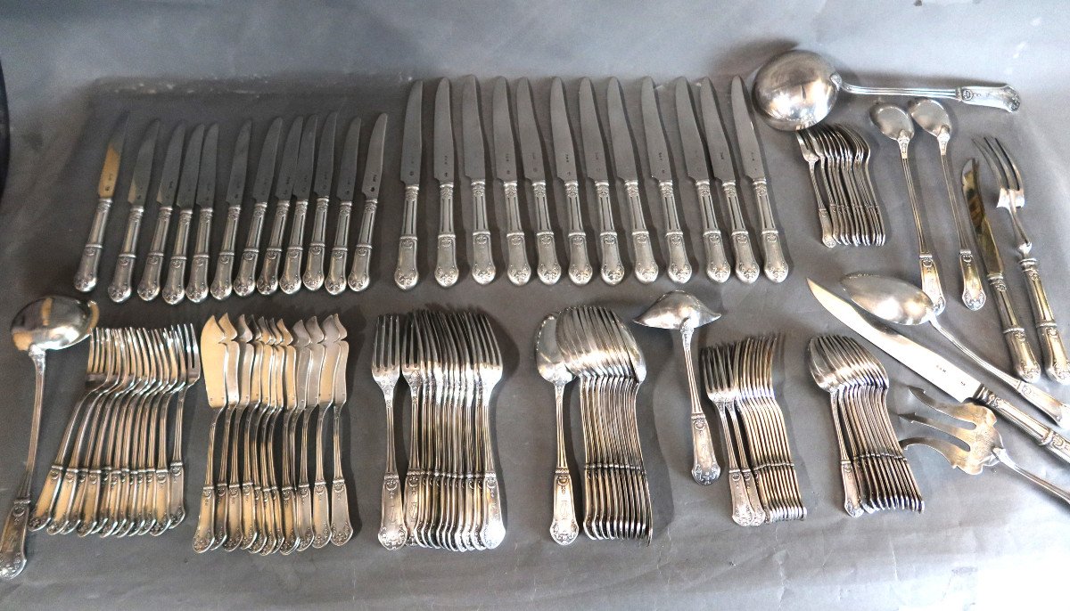 118 Piece Silver Metal Cutlery Set