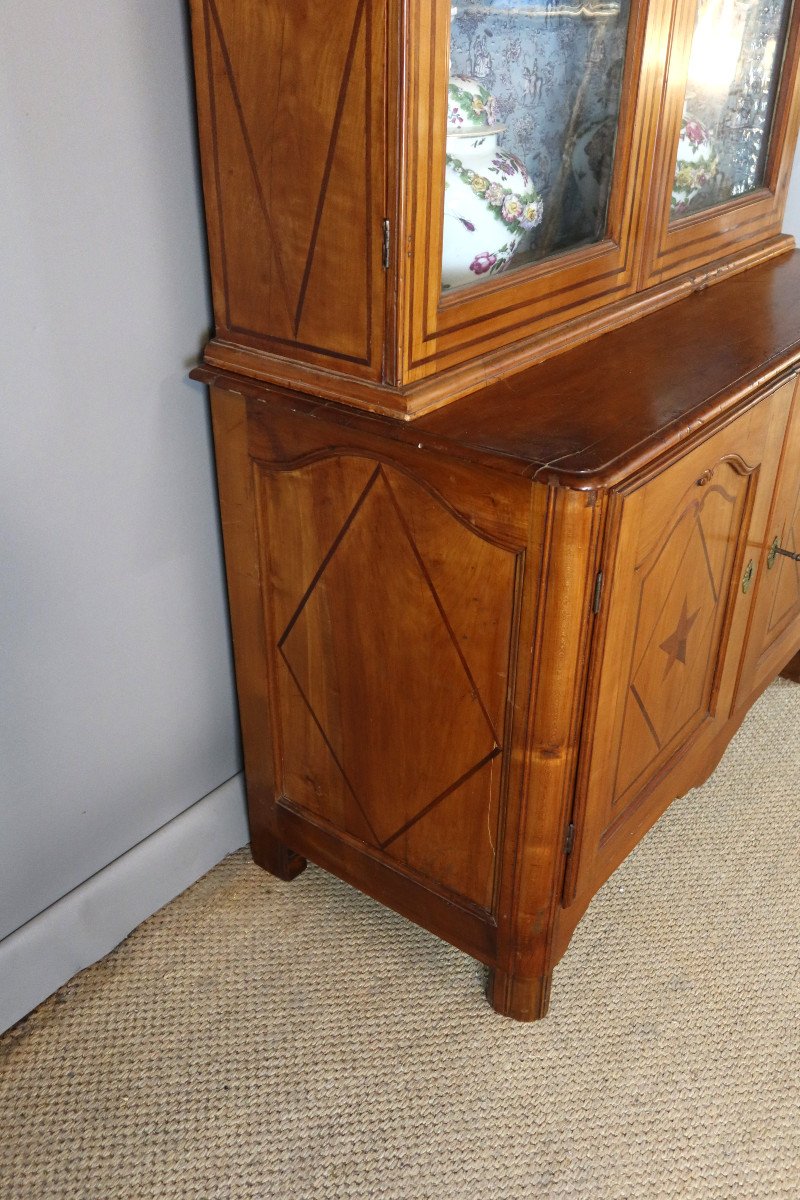 19th Century Walnut Display Cabinet-photo-2