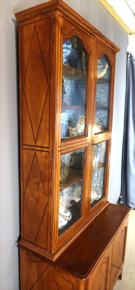 19th Century Walnut Display Cabinet-photo-3