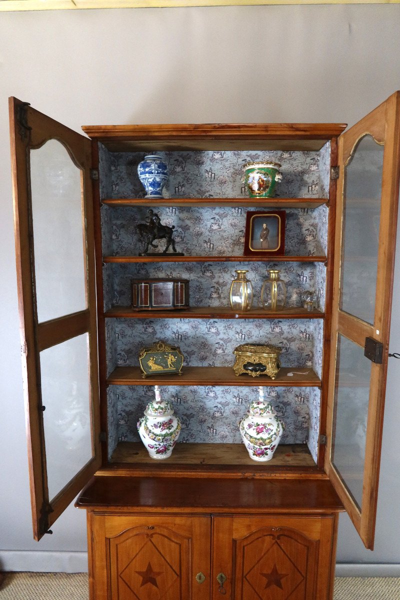 19th Century Walnut Display Cabinet-photo-3