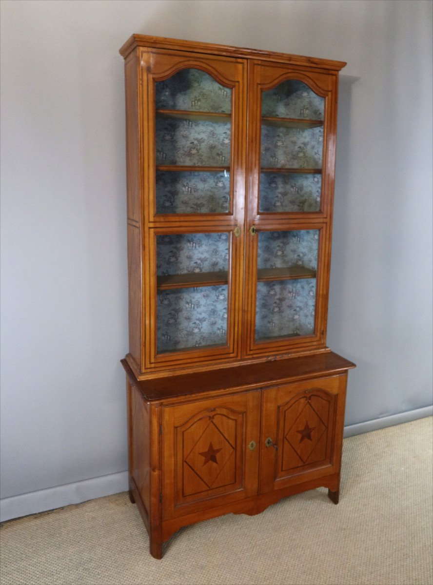 19th Century Walnut Display Cabinet-photo-4