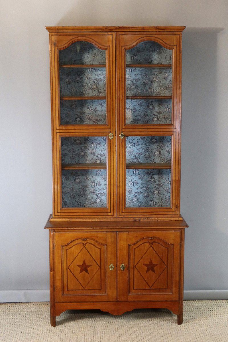 19th Century Walnut Display Cabinet-photo-6