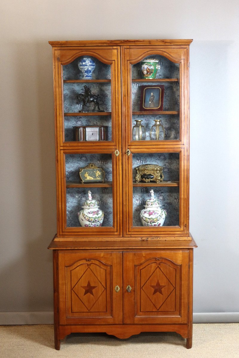 19th Century Walnut Display Cabinet