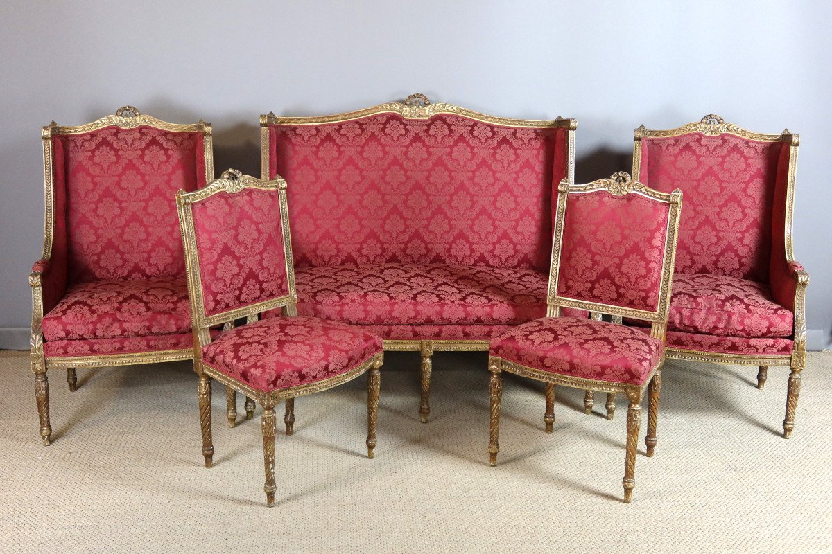 Salon En Bois Doré Style Louis XVI