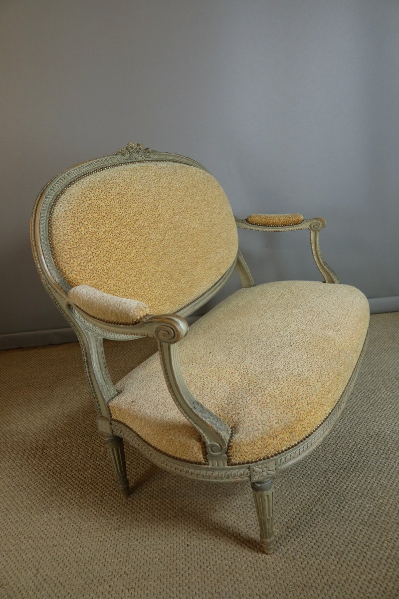 Salon En Bois peint Style Louis XVI-photo-2