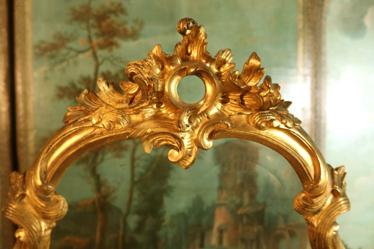 Louis XV Style Gilded Wood Screen-photo-2