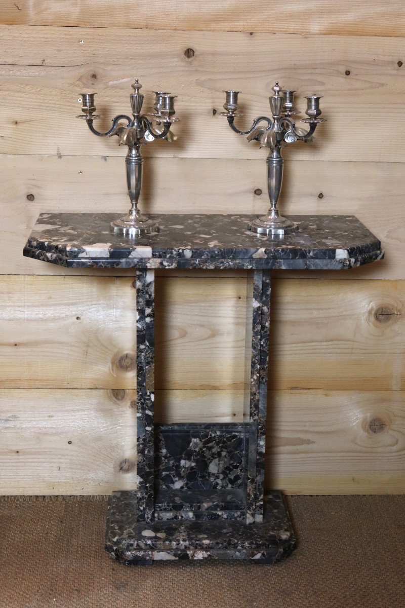 Art Deco Marble Console-photo-5