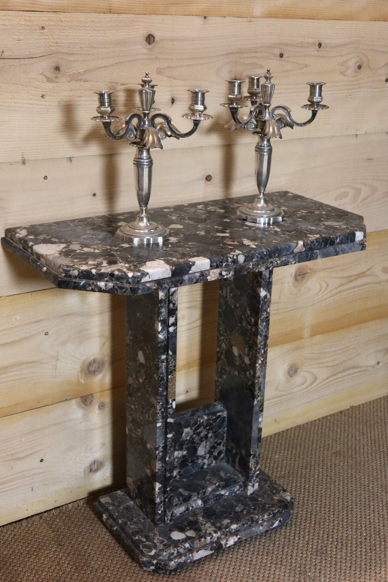 Art Deco Marble Console-photo-6