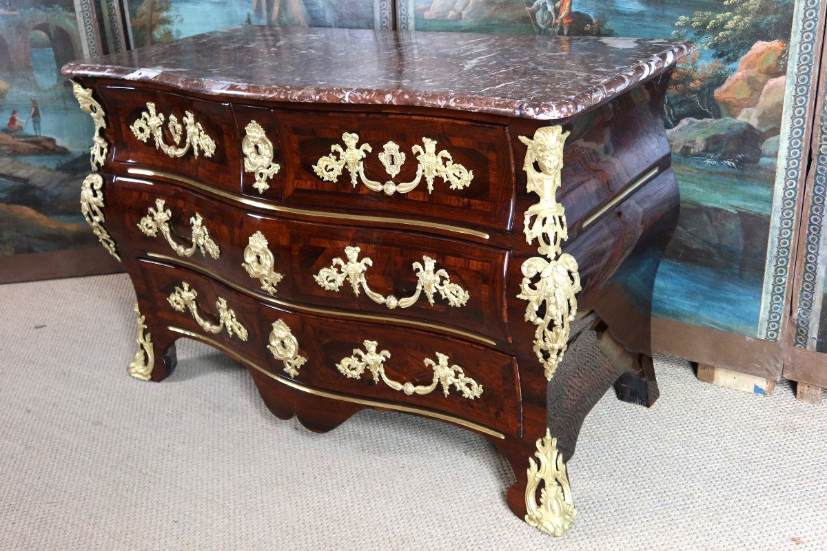 Tombeau Chest Of Drawers From The Regency Period, 18th Century-photo-1