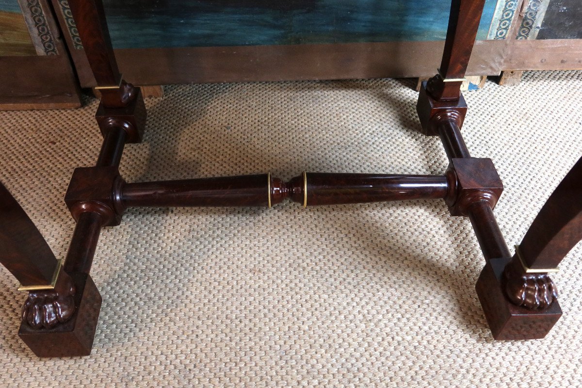 Mahogany Desk Forming A Planter-photo-3