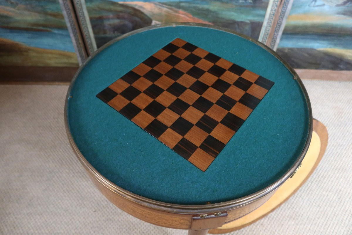 Table à Jeux En Loupe Des Années 1940-photo-3