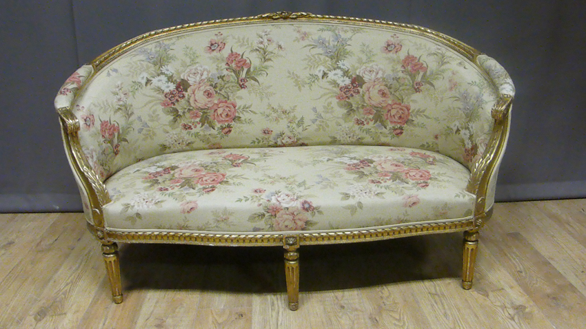 Louis XVI Style Wooden Louis XVI Style Sofa-photo-3
