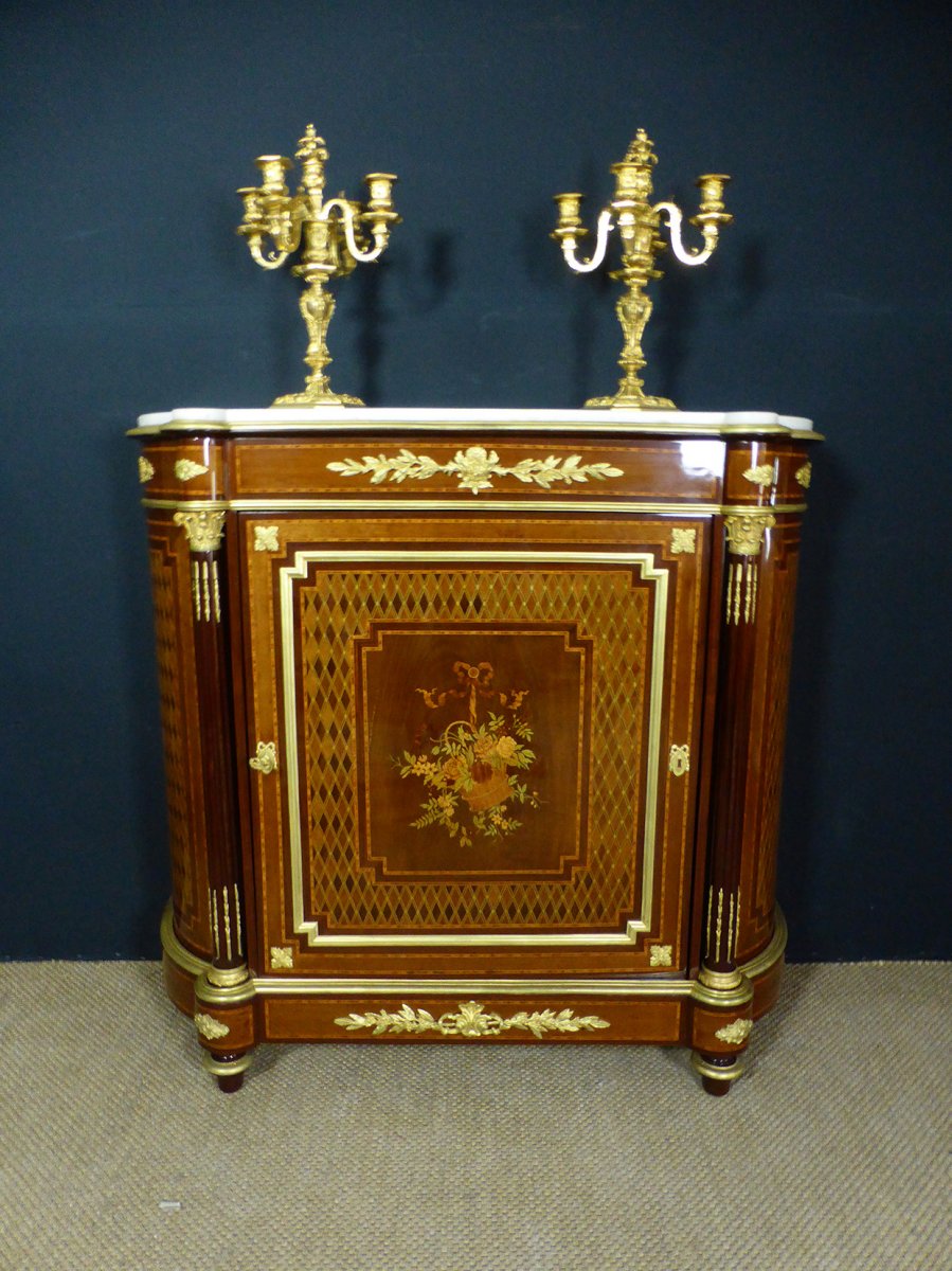 Support Buffet In Marquetry XIX-photo-7