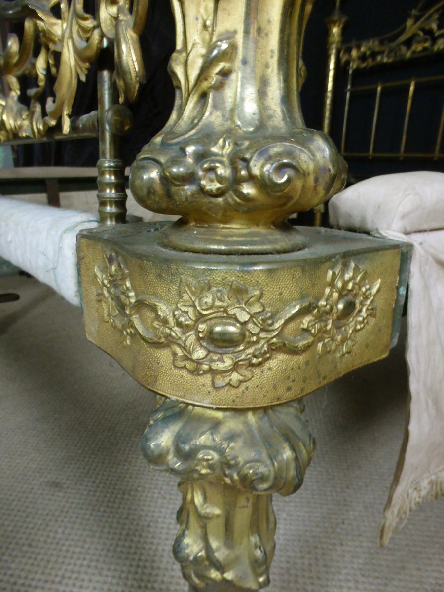 Napoleon III Golden Iron Bed-photo-2