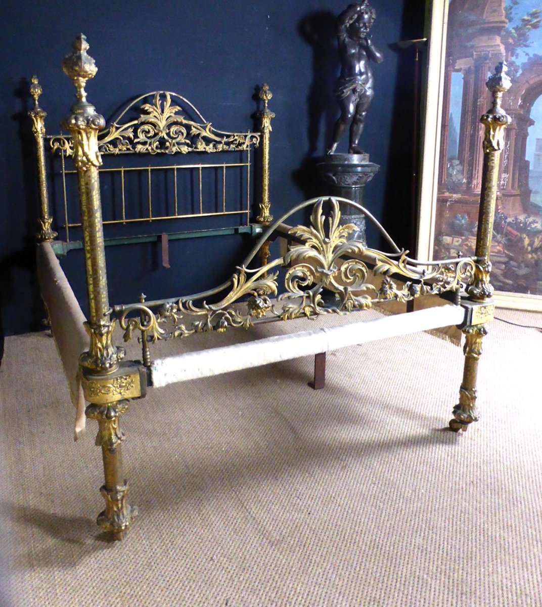 Napoleon III Golden Iron Bed-photo-8