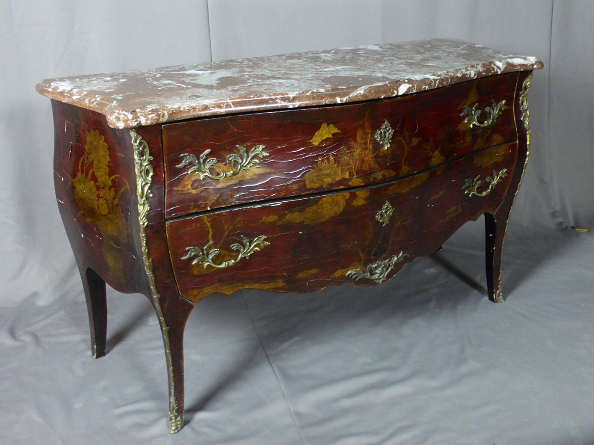 Louis XV Style Dresser In Lacquer-photo-1