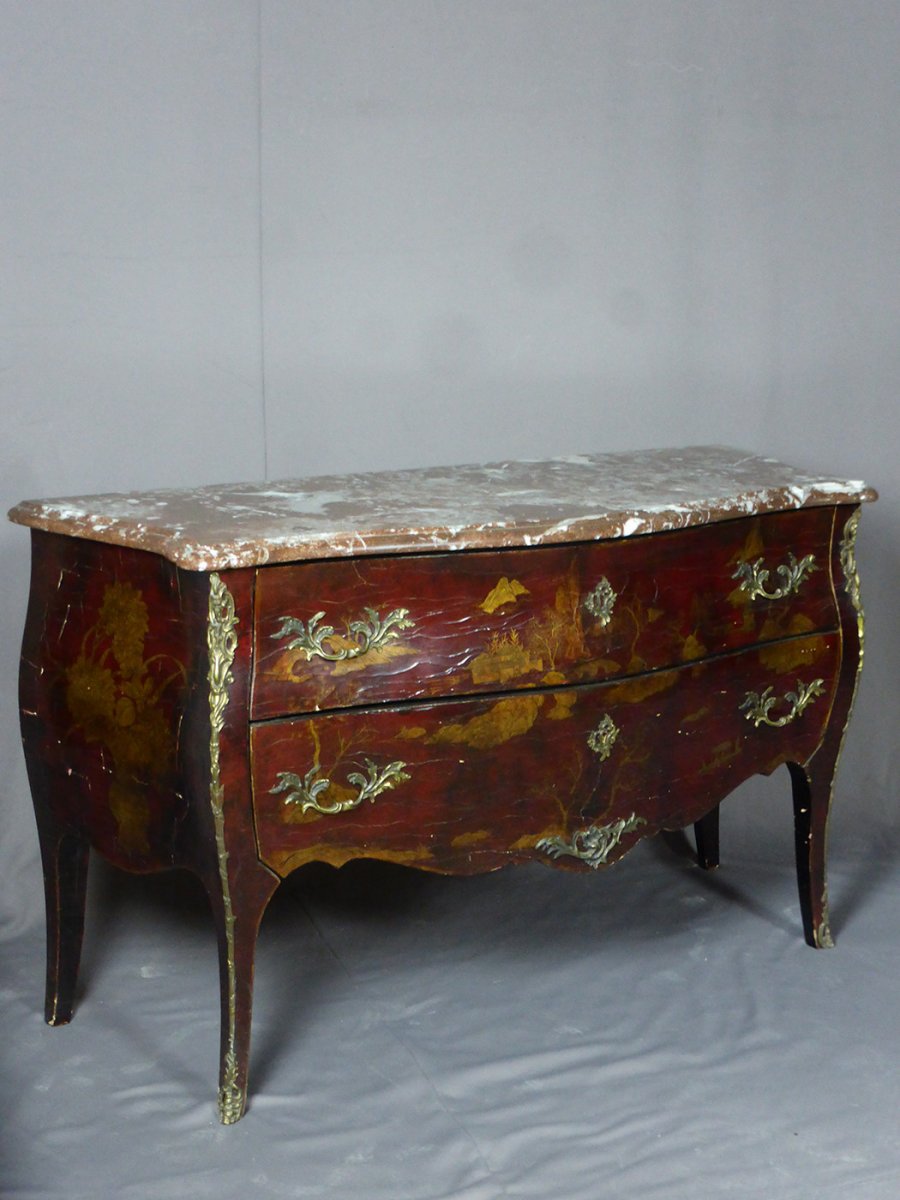 Louis XV Style Dresser In Lacquer-photo-5