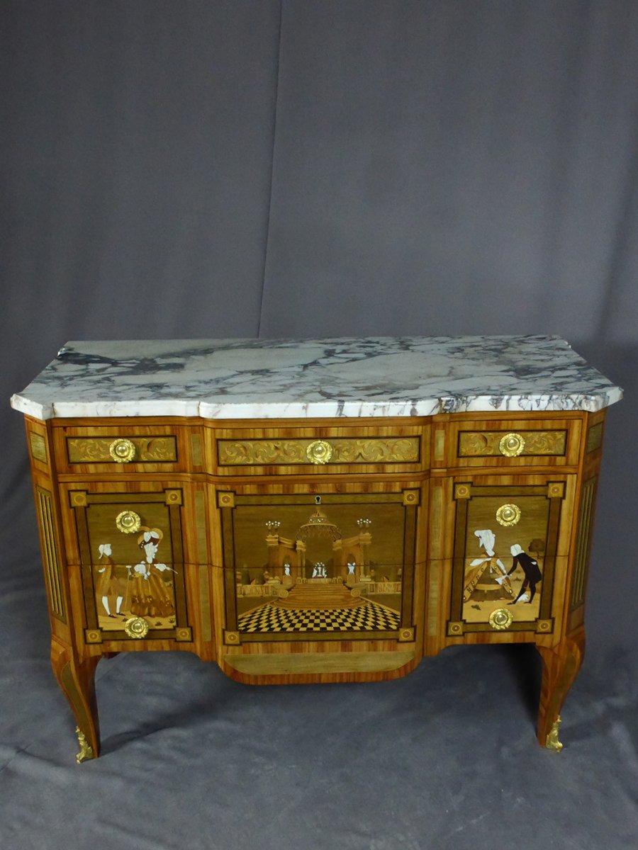 Louis XV Louis XVI Transition Commode-photo-7