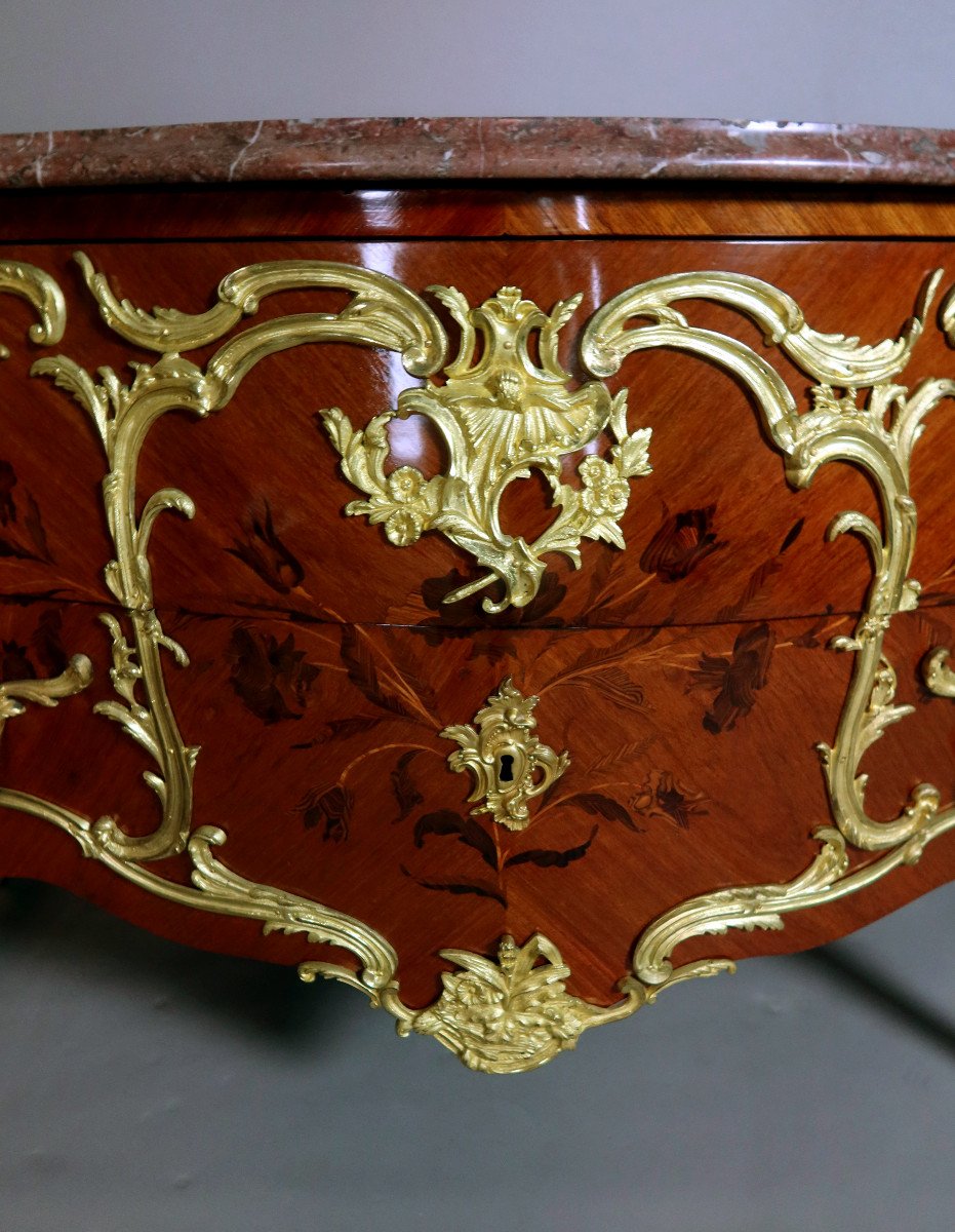 Grande Commode Louis XV époque XIX-photo-3