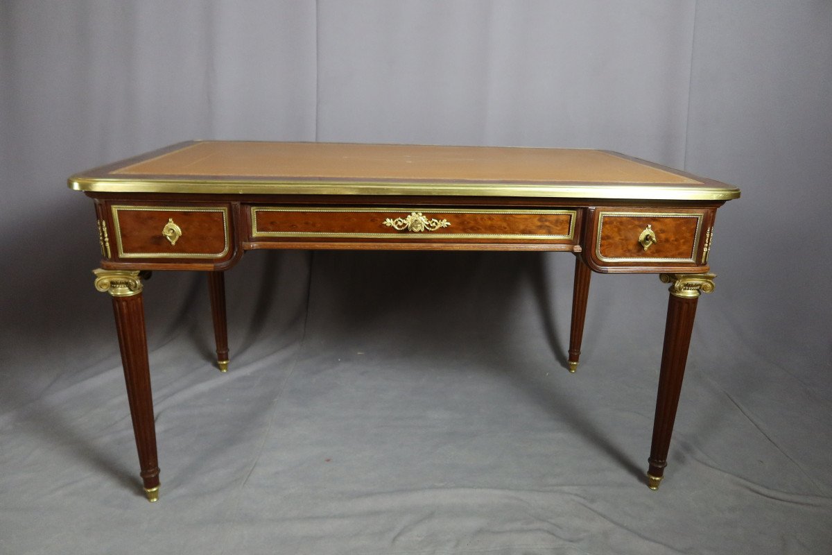 Desk Louis XVI Speckled Mahogany XIX-photo-3