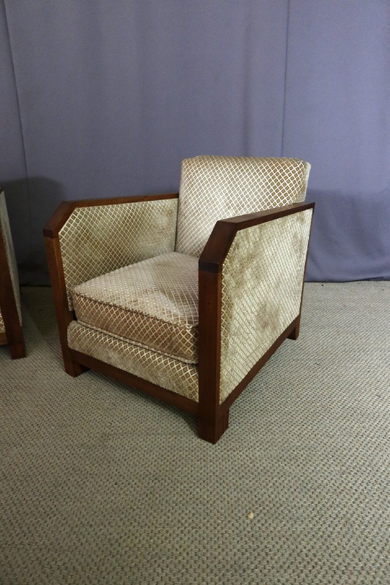 Pair Of Art Deco Armchairs-photo-3