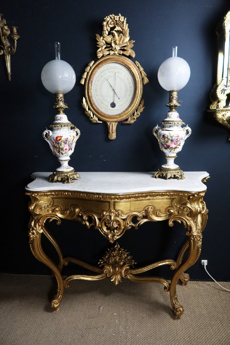 Console Dorée Style Louis XV -photo-8