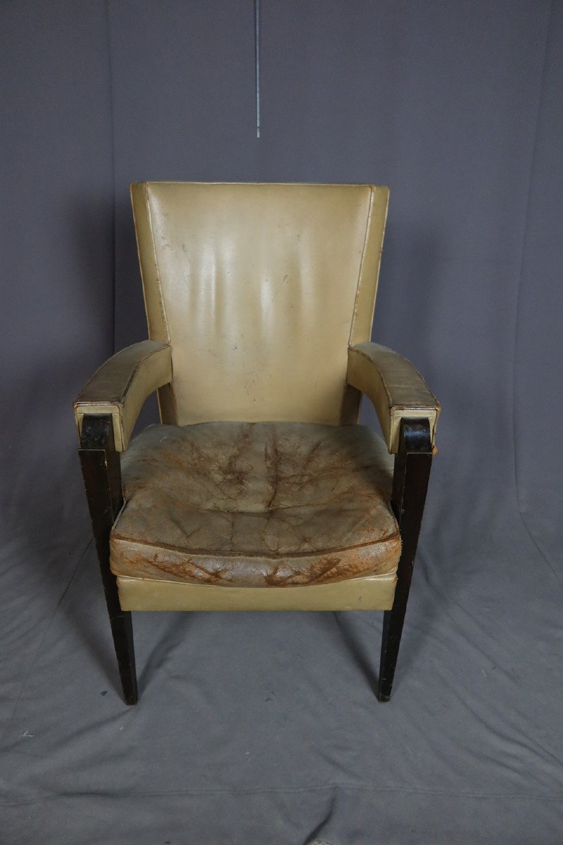 Large Art Deco Office Armchair-photo-3