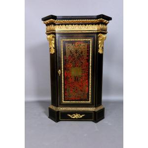 Napoleon III Period Corner In Marquetry From The 19th Century