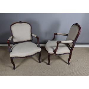 Pair Of Louis XV Style Armchairs