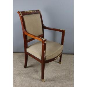 Fauteuil Directoire En Acajou