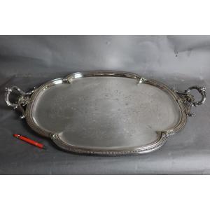 Large Silver Metal Tray 