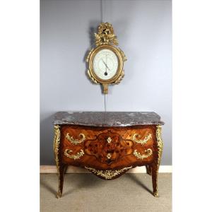 Perreau Stamped Marquetry Sauteuse Chest Of Drawers