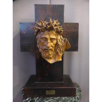 Tête de Christ signée Albert Figay ( 1907-2004 )