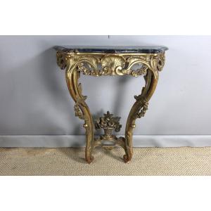 Console En Bois Doré Louis XV