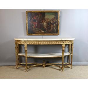 Louis XVI Style Gilded Wood Console