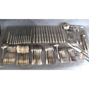 118 Piece Silver Metal Cutlery Set