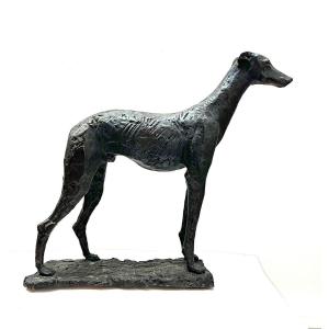 Bronze Sculpture "the Dog" Signed Patrick Lang