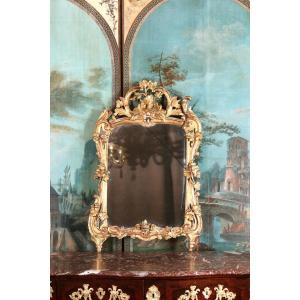 Miroir En Bois Doré époque XVIIIème Siècle