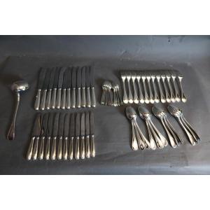 Christofle 61-piece Cutlery Set "pearls" Model