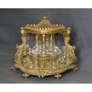 19th Century Gilt Bronze Liqueur Cellar