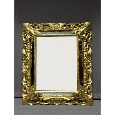 Grand Mirror In Golden Wood, Napoleon III Period