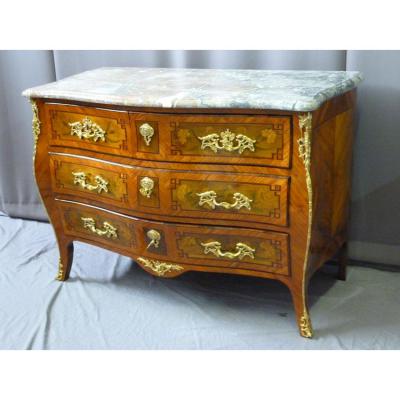 In Marquetry Commode Louis XV